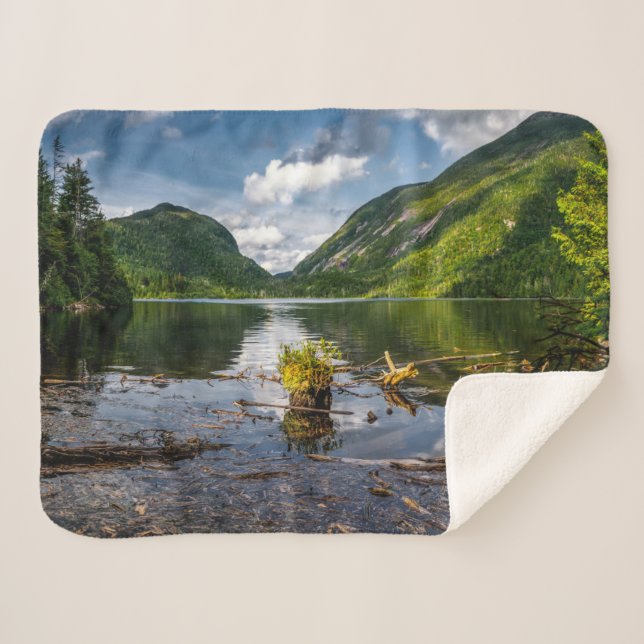 Mountains | Adirondack High Peaks, New York Sherpa Blanket (Front (Horizontal))