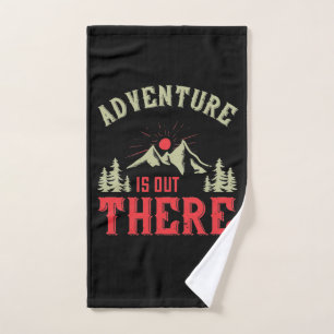 Mountains - Adventure Is Out There Hand Towel