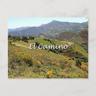Mountains along El Camino, Spain (caption) Postcard