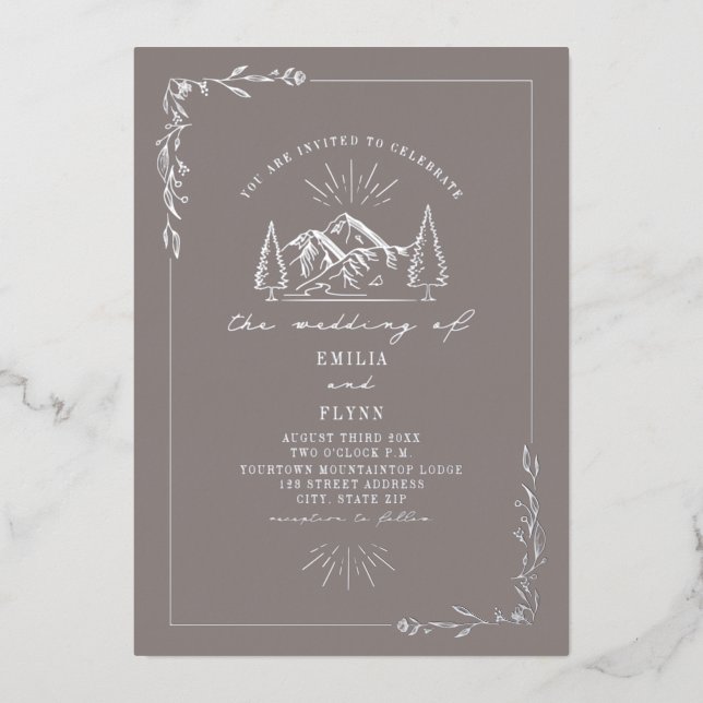 Mountains Amethyst Wedding (Front)
