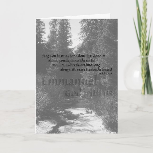 Mountains and Forest Christmas Card (Front)