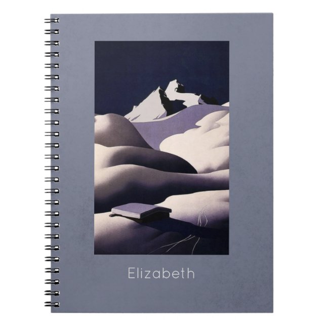 Mountains And Hills of Snow in Winter Notebook (Front)