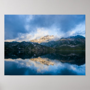 Mountains and Lake Scenic Nature Photo Poster