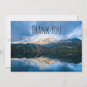 Mountains and Lake Scenic Nature Photo Thank You Card