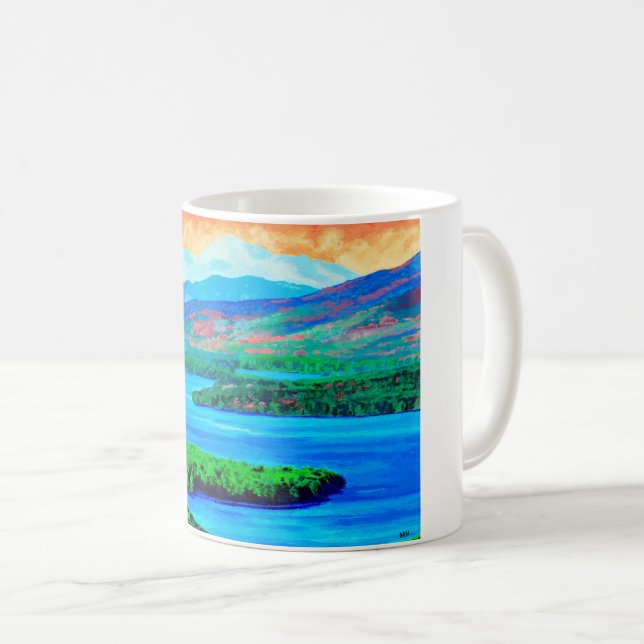 Mountains and Landscape painting mug (Front Right)