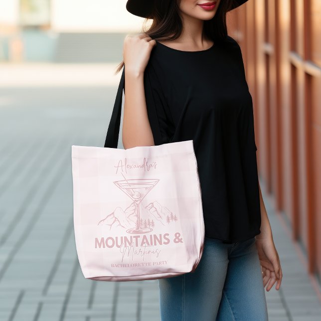Mountains and Martinis Bachelorette Tote Bag (Creator Uploaded)