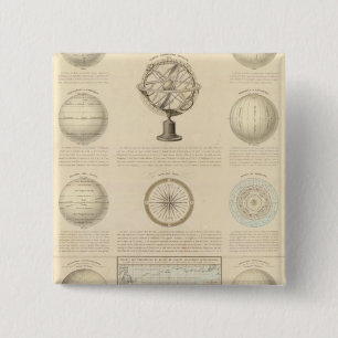 Mountains and River of the World 15 Cm Square Badge