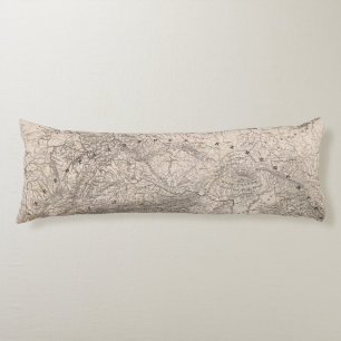 Mountains and Rivers of Europe Body Cushion