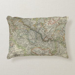 Mountains and Rivers of Hildburghausen Germany Decorative Cushion