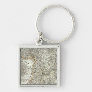 Mountains and Rivers of Madrid Key Ring