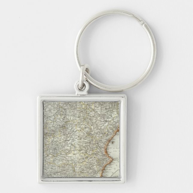 Mountains and Rivers of Madrid, Spain Key Ring (Front)