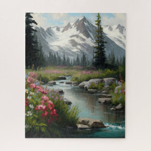 Mountains and Stream Jigsaw Puzzle