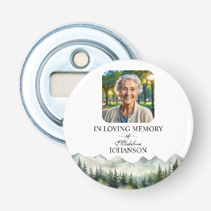 Mountains and Trees Celebration Of Life Keepsake Bottle Opener