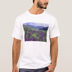 Mountains and wildflowers in alpine meadow, 2 T-Shirt