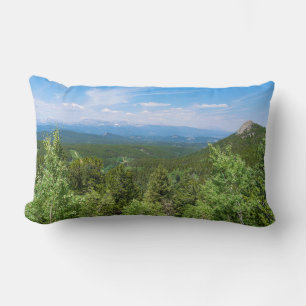 mountains and wooded valleys at golden gate canyon lumbar cushion