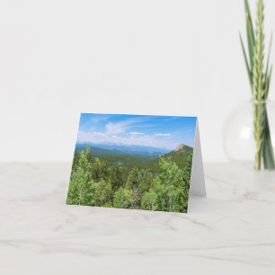 mountains and wooded valleys at golden gate canyon thank you card
