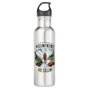 Mountains are Calling Adventure Hiking Camping 710 Ml Water Bottle