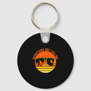 Mountains are calling climber sunglasses retro key ring