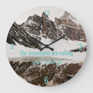 Mountains Are Calling Clock with Photo