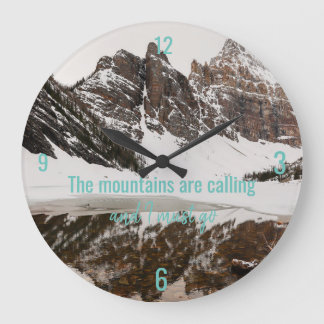 Mountains Are Calling Clock with Photo