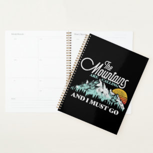 Mountains are Calling I Must Go Retro 80s Planner