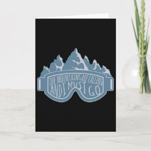 Mountains Are Calling, Snowboarding And Skiing, Sk Card