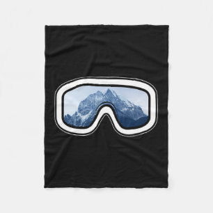 Mountains Are Calling, Snowboarding And Skiing, Sk Fleece Blanket