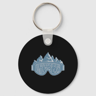 Mountains Are Calling, Snowboarding And Skiing, Sk Key Ring