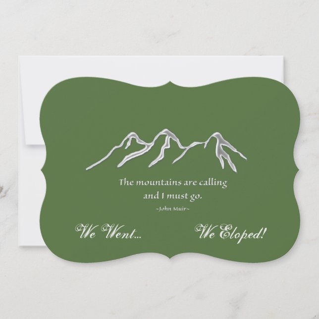 Mountains are calling | We Went & Eloped! Invitation (Front)