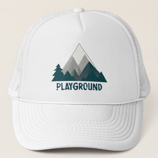 Mountains Are My Playground Trucker Hat (Front)