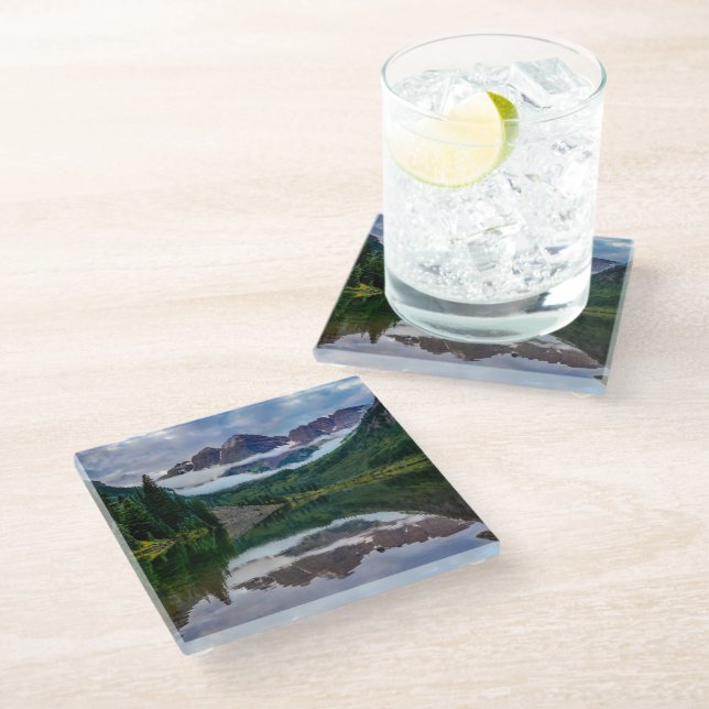 Mountains | Aspen Colorado Glass Coaster (Angled)