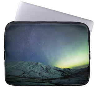 Mountains Aurora Borealis & Milky Way Alaska Laptop Sleeve