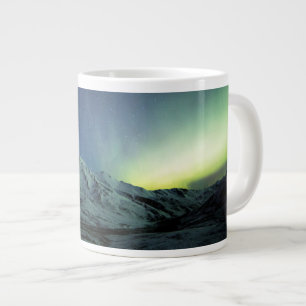 Mountains Aurora Borealis & Milky Way Alaska Large Coffee Mug