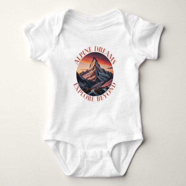 mountains baby bodysuit (Front)