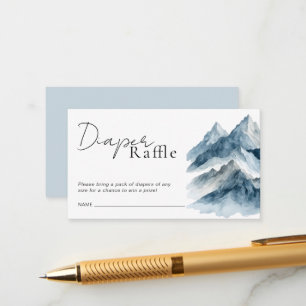 Mountains Baby Shower Diaper Raffle Ticket Enclosure Card