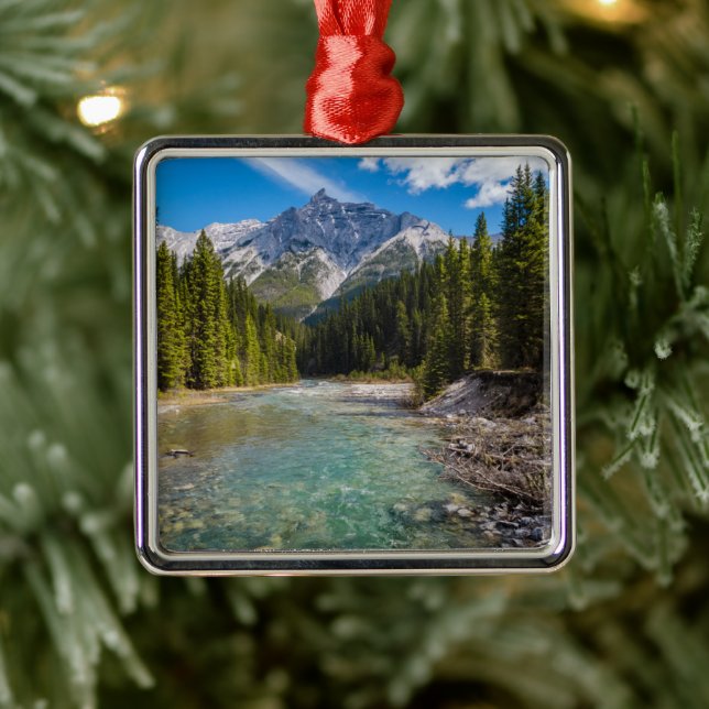 Mountains | Banff National Park, Canadian Rockies Metal Ornament (Tree)