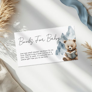 Mountains Bear Safari Baby Shower Books Request Enclosure Card