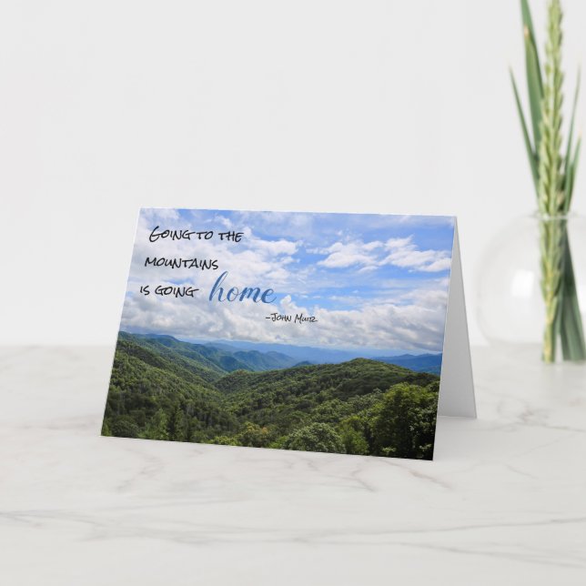 Mountains Blank Greeting Card (Front)