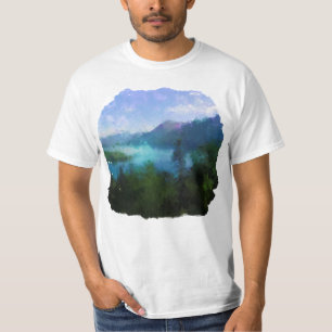 Mountains Blue Lake Green Fir Forrest T-Shirt