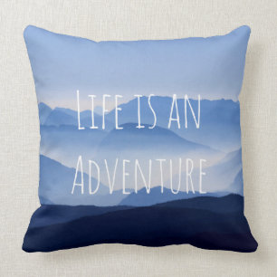 Mountains Blue Mist Cushion
