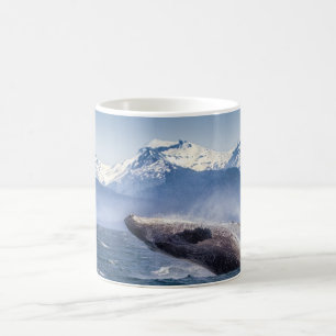 Mountains   Breaching Whale Glacier Bay, Alaska Coffee Mug