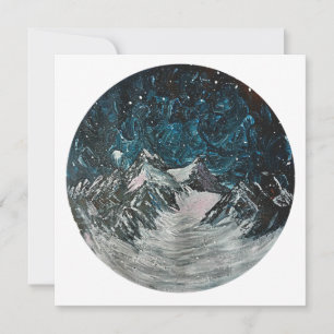 Mountains by night card
