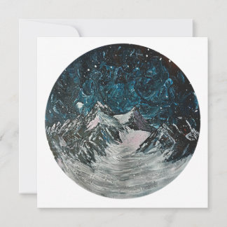 Mountains by night card