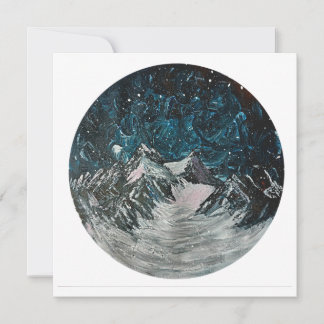 Mountains by night card