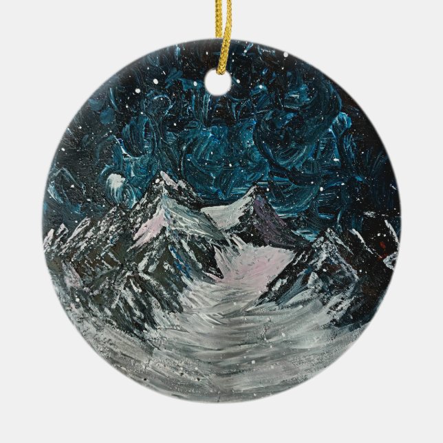 Mountains by night ornament (Front)