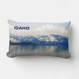 Mountains By The Lake Lumbar Cushion