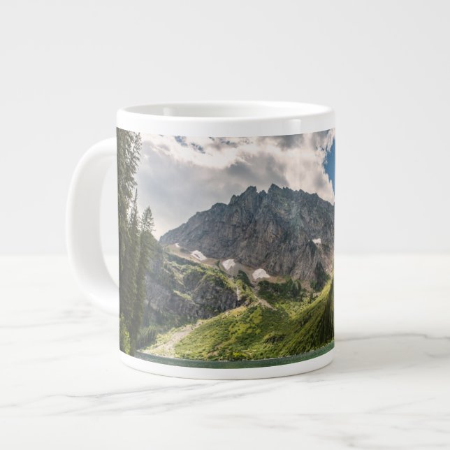 Mountains | Cabinet Mountains, Montana Large Coffee Mug (Front Left)