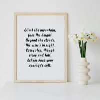 Mountain's Call Inspirational Mini Poem