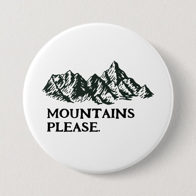 Mountains calling 7.5 cm round badge (Front)