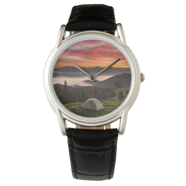 Mountains | Camping Foggy Sunrise Watch (Front)